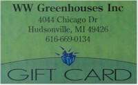 Gift Card Fund Raiser from W.W. Greenhouses
